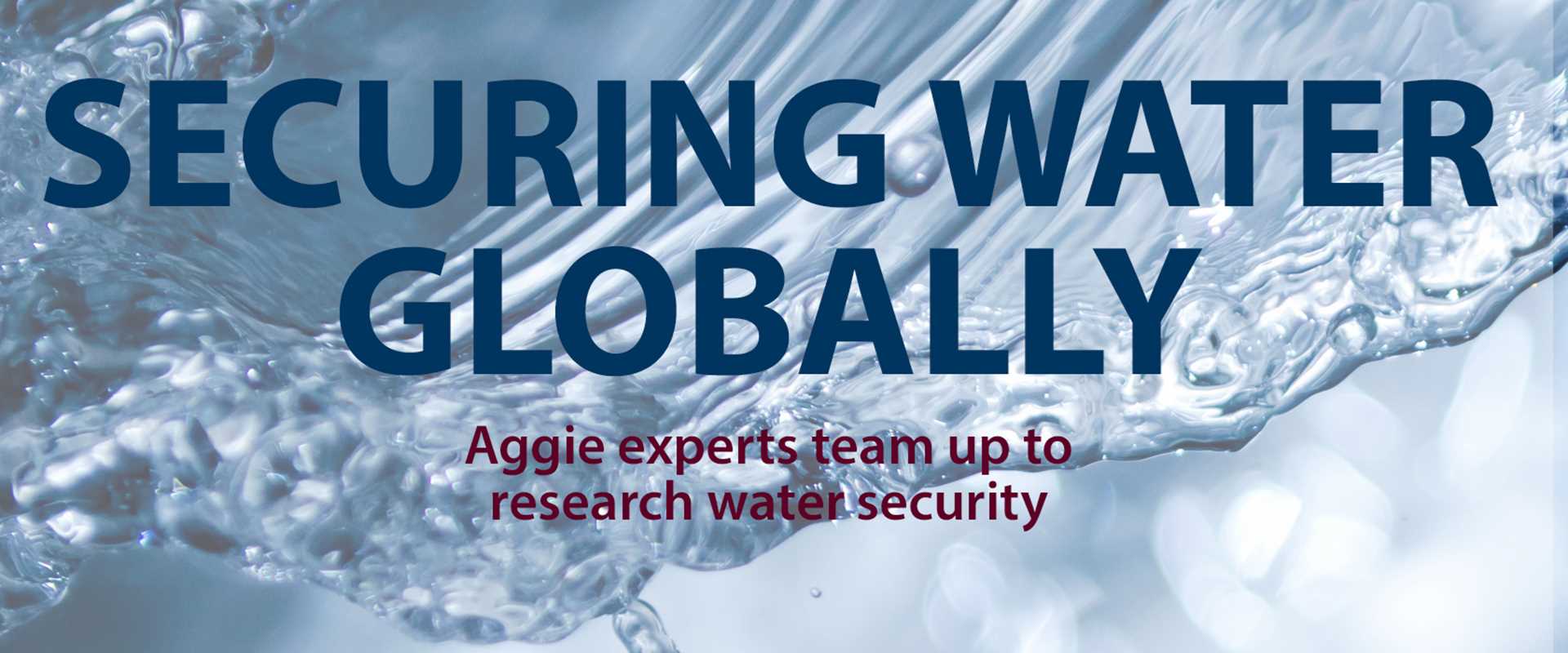 Securing water globally