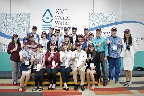 Texas A&M University faculty and students at the World Water Congress.
