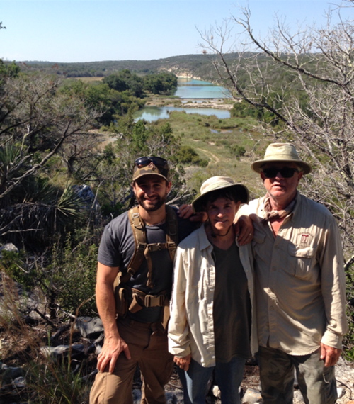 Ruthie Russell (center) owns Sycamore Canyon Ranch, which borders the Devils River.