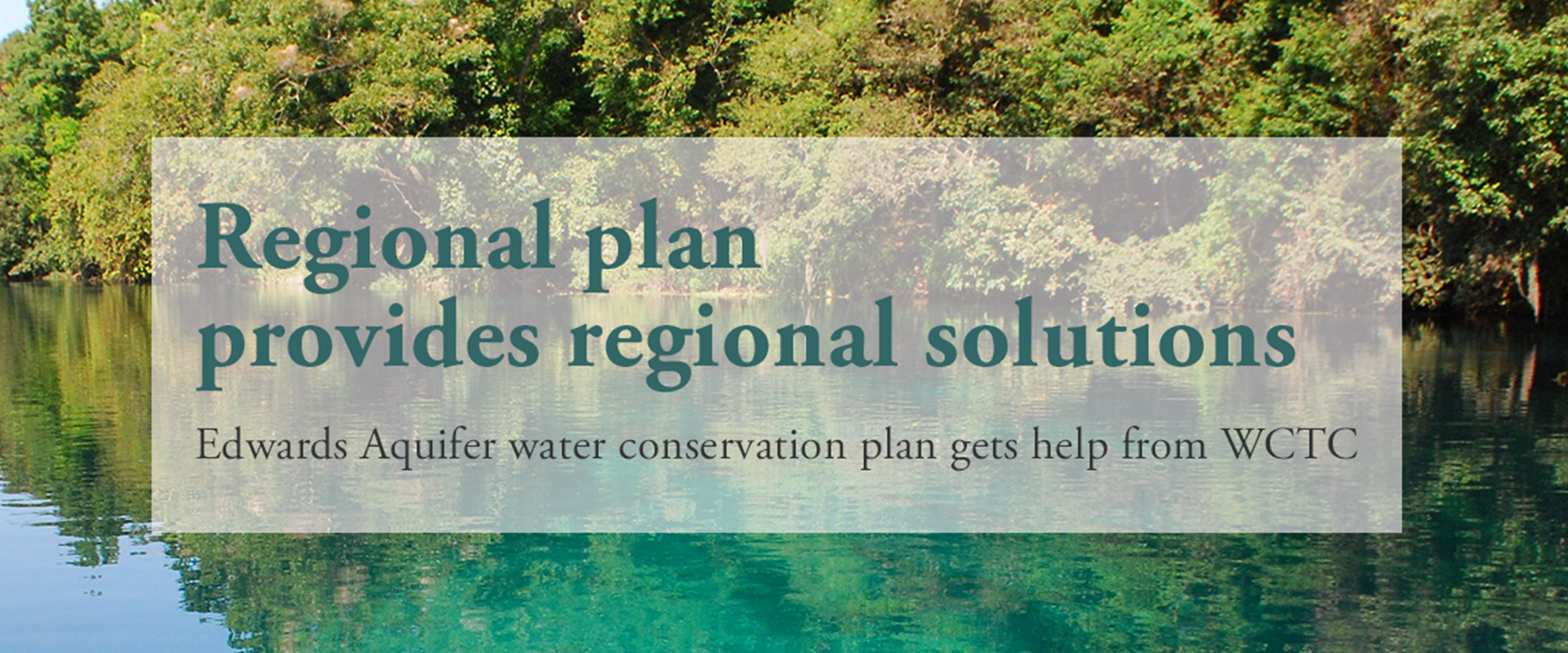 Regional plan provides regional solutions