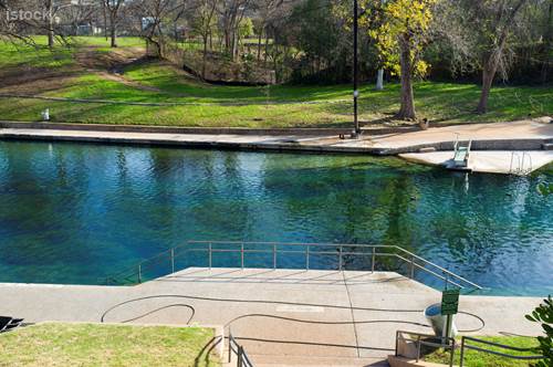 The spring-fed Barton Springs Pool in Austin, Texas.