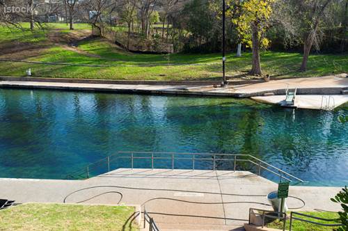 The spring-fed Barton Springs Pool in Austin, Texas. 