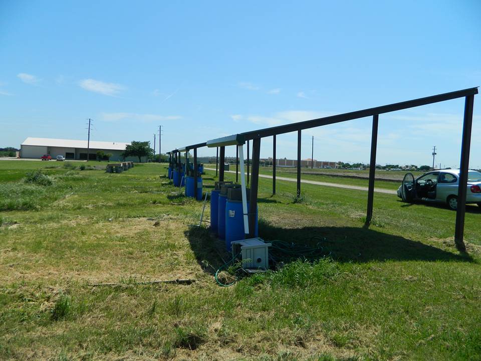 A rainwater harvesting system at the Dallas center. Photo courtesy of the Ecological Engineering Program at the Texas A&M AgriLife Research and Extension Center in Dallas.