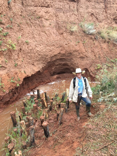 Gerlich next to an instream artificial meander in Northern Colorado.