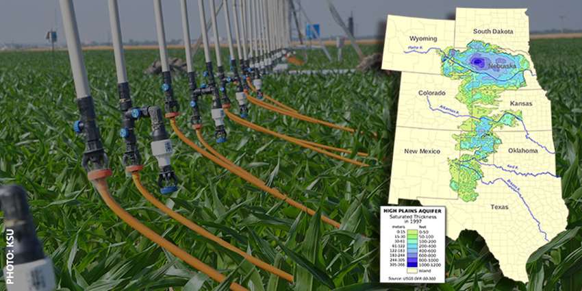 Crop watering machine and the Ogallala aquifer