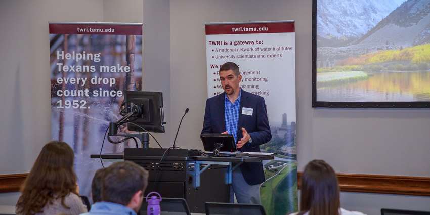 Dr. Lucas Gregory at lecture