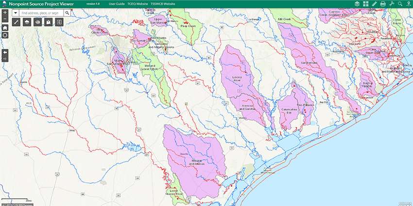 Screen shot of map viewer