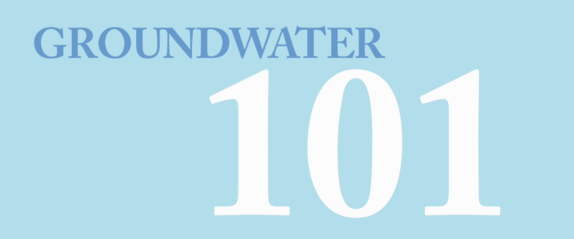 Groundwater 101