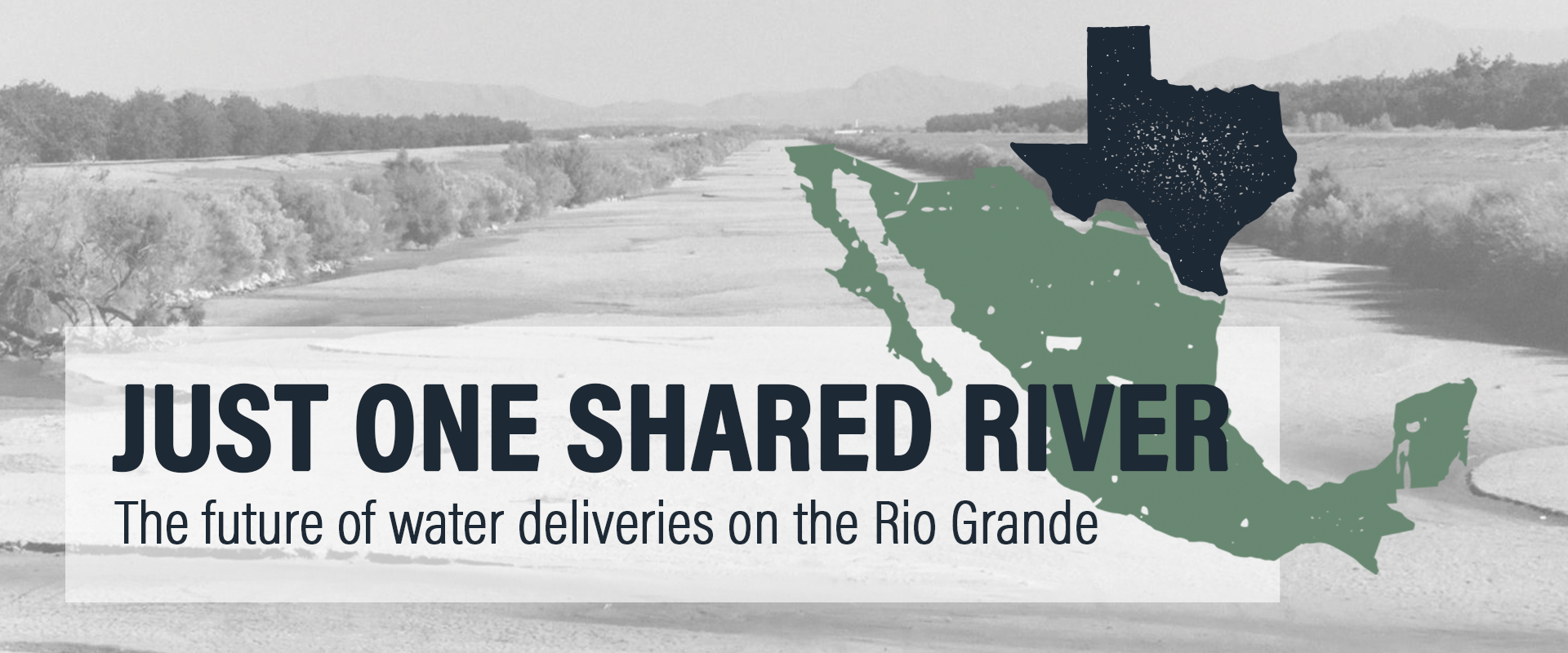 just one shared river banner