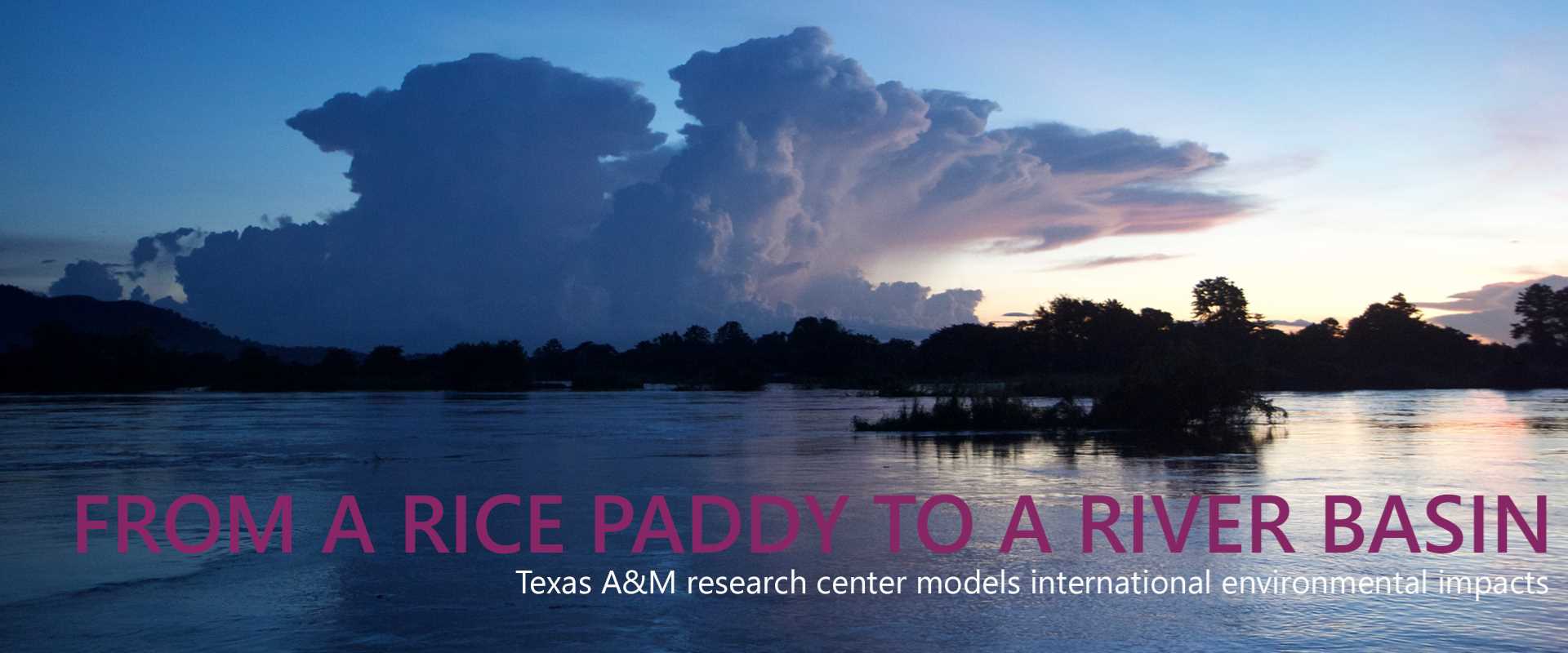 From rice paddy to river basin