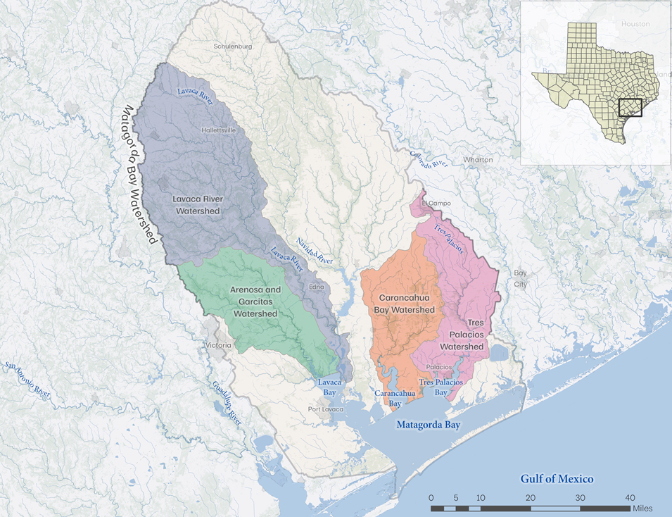 Map of the Matagorda Basin